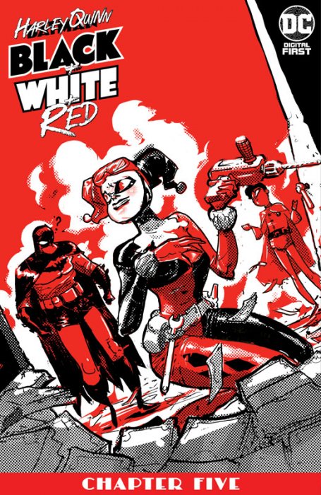 Harley Quinn Black + White + Red #5