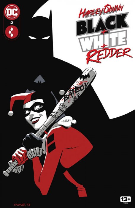 Harley Quinn - Black - White - Redder #2