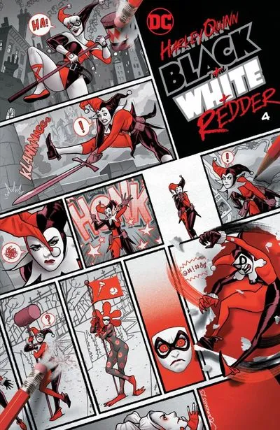 Harley Quinn - Black - White - Redder #4