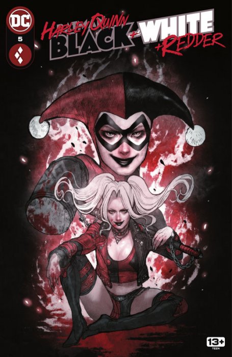 Harley Quinn - Black - White - Redder #5